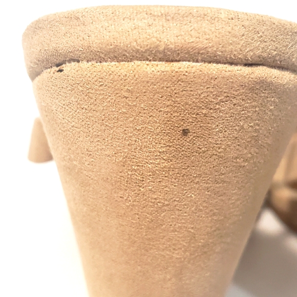 Suede Open Toe Ankle Strap Wedges - Picture 7 of 8